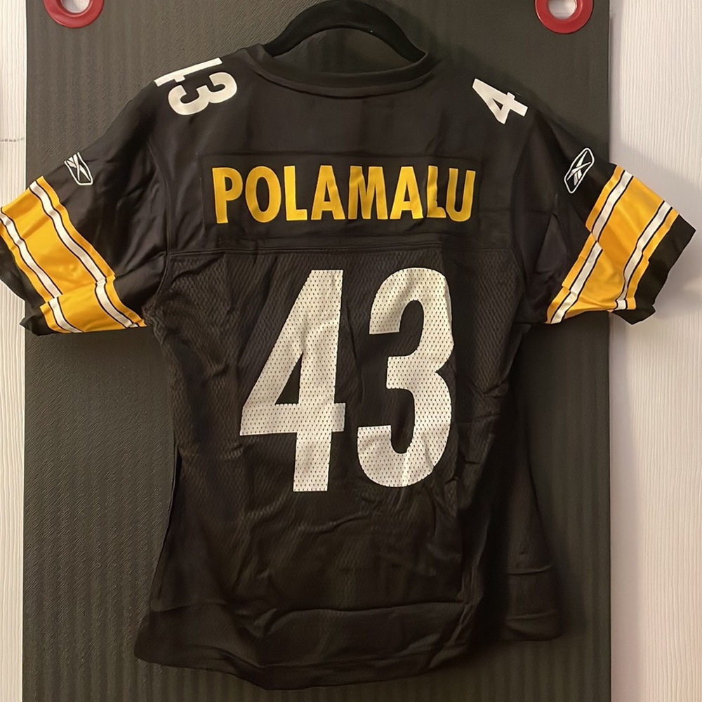🏈 Reebok NFL - Polamalu jersey, black, size medium